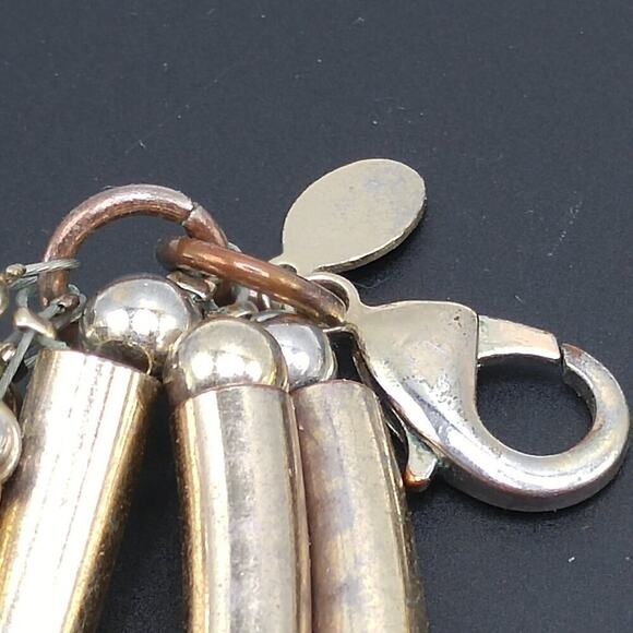 Chico's Gold Tone Metal Tube Multistrand Necklace, 26 Inches - Picture 4 of 9